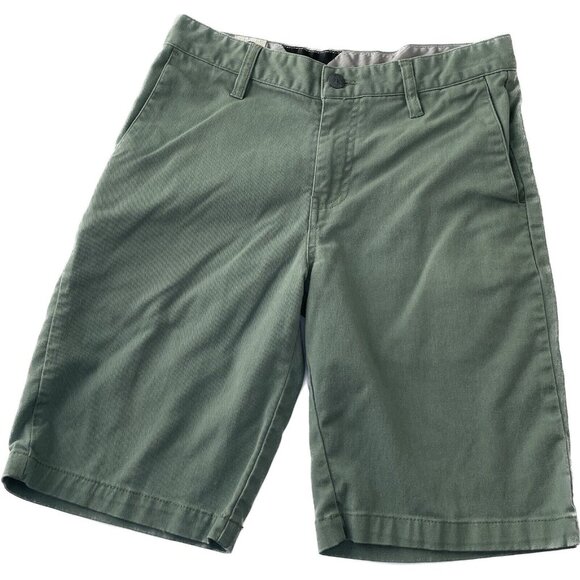 VOLCOM Chino Shorts Flat Front Men’s Size 28 Green Inseam 8.5” - Picture 1 of 7